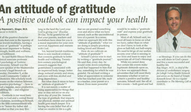 An Attitude of Gratitude