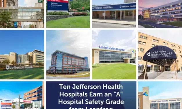 10 Jefferson Hospitals Earn an “A” Safety Grade