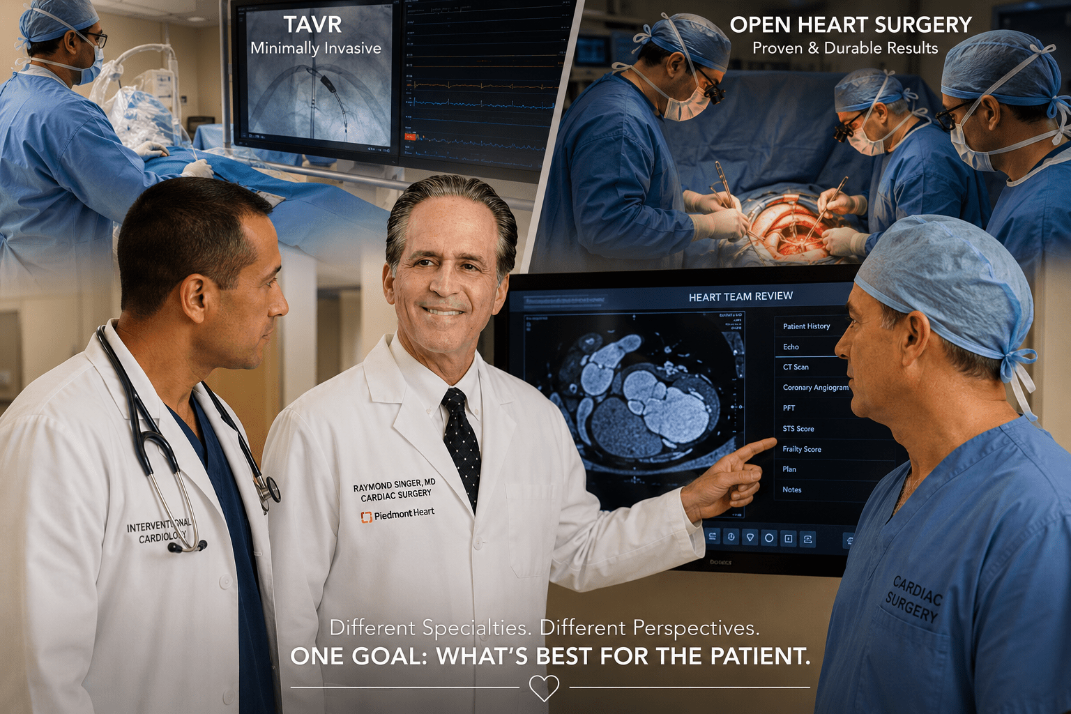 Dr. Raymond Singer discusses TAVR, open heart surgery, and the importance of a collaborative heart team approach for patients with severe aortic stenosis.