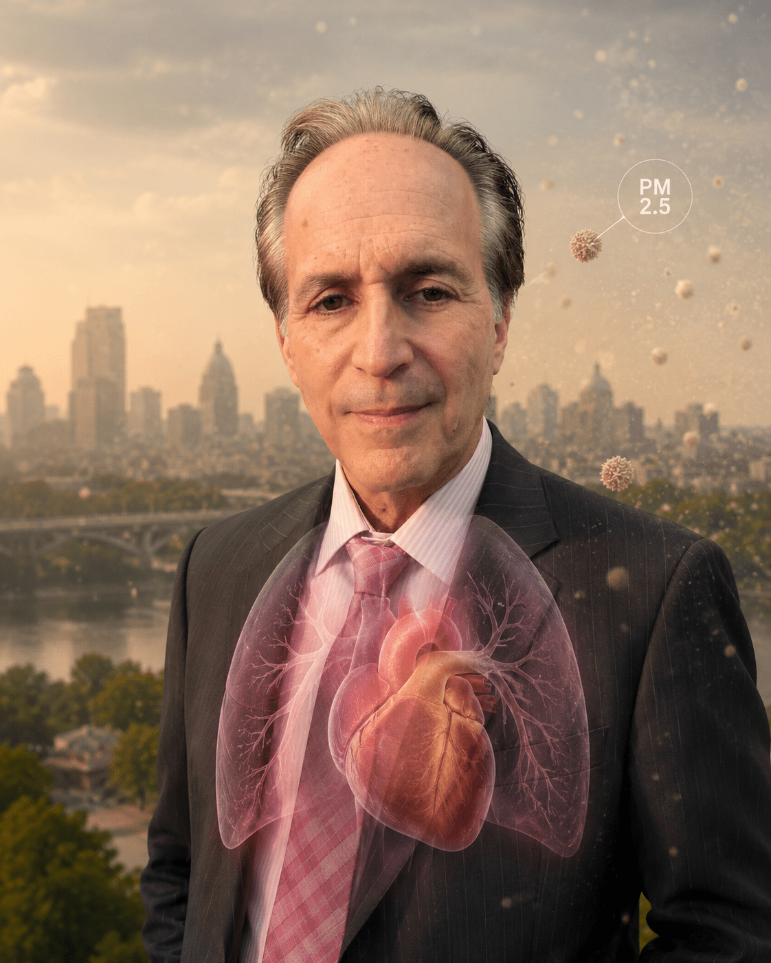Dr. Raymond Singer discussing the health risks of wildfire smoke and how poor air quality can affect both the lungs and heart.