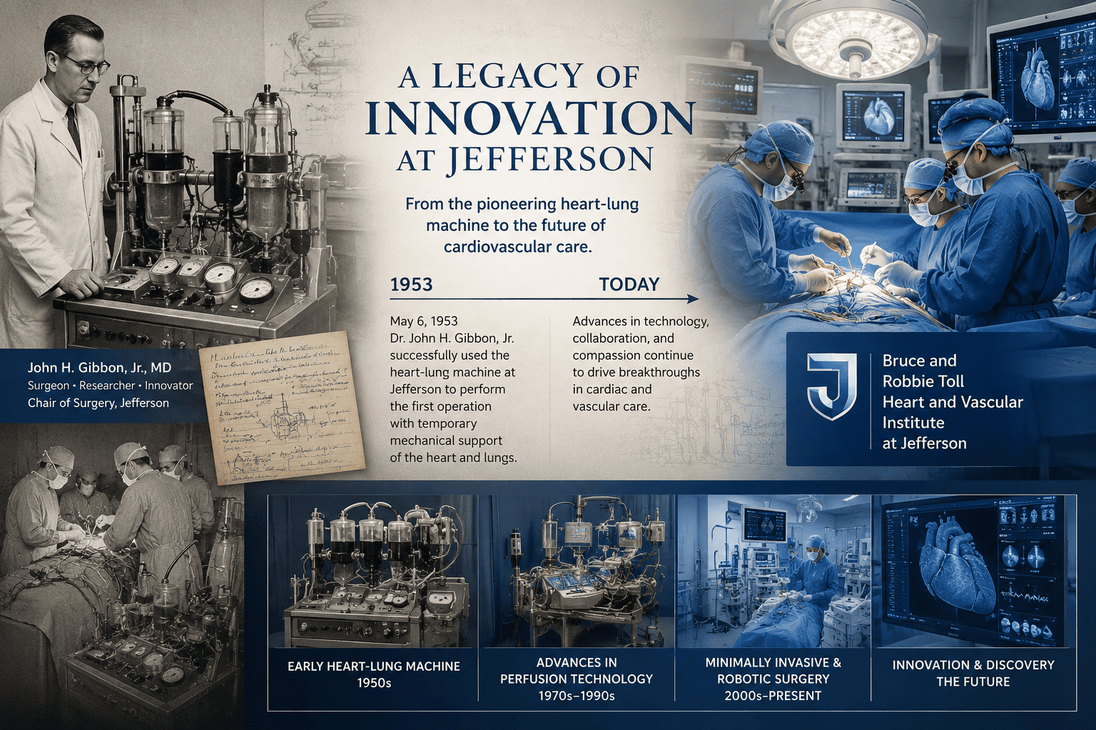 Heart-lung machine and the history of cardiac surgery at Jefferson